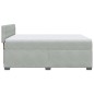 vidaXL Boxspringbett mit Matratze Hellgrau 140x190 cm Samt vidaXL Boxspringbett mit Matratze Hellgrau 140x190 cm Samt