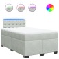 vidaXL Boxspringbett mit Matratze Hellgrau 120x200 cm Samt vidaXL Boxspringbett mit Matratze Hellgrau 120x200 cm Samt