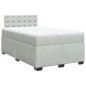 vidaXL Boxspringbett mit Matratze Hellgrau 120x200 cm Samt vidaXL Boxspringbett mit Matratze Hellgrau 120x200 cm Samt