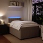 vidaXL Boxspringbett mit Matratze Hellgrau 120x200 cm Samt vidaXL Boxspringbett mit Matratze Hellgrau 120x200 cm Samt