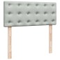 vidaXL Boxspringbett mit Matratze Hellgrau 120x200 cm Samt vidaXL Boxspringbett mit Matratze Hellgrau 120x200 cm Samt