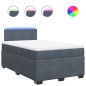 vidaXL Boxspringbett mit Matratze Dunkelgrau 120x200 cm Samt vidaXL Boxspringbett mit Matratze Dunkelgrau 120x200 cm Samt