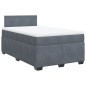 vidaXL Boxspringbett mit Matratze Dunkelgrau 120x200 cm Samt vidaXL Boxspringbett mit Matratze Dunkelgrau 120x200 cm Samt