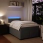 vidaXL Boxspringbett mit Matratze Dunkelgrau 120x200 cm Samt vidaXL Boxspringbett mit Matratze Dunkelgrau 120x200 cm Samt