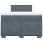 vidaXL Boxspringbett mit Matratze Dunkelgrau 120x200 cm Samt vidaXL Boxspringbett mit Matratze Dunkelgrau 120x200 cm Samt