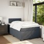 vidaXL Boxspringbett mit Matratze Dunkelgrau 120x200 cm Samt vidaXL Boxspringbett mit Matratze Dunkelgrau 120x200 cm Samt