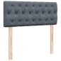 vidaXL Boxspringbett mit Matratze Dunkelgrau 120x200 cm Samt vidaXL Boxspringbett mit Matratze Dunkelgrau 120x200 cm Samt
