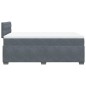 vidaXL Boxspringbett mit Matratze Dunkelgrau 120x200 cm Samt vidaXL Boxspringbett mit Matratze Dunkelgrau 120x200 cm Samt