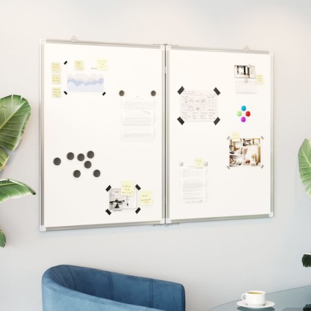 vidaXL Magnetisches Whiteboard Klappbar 100x80x1,7 cm Aluminium