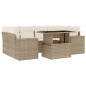 vidaXL 7-tlg. Garten-Sofagarnitur mit Kissen Beige Poly Rattan vidaXL 7-tlg. Garten-Sofagarnitur mit Kissen Beige Poly Rattan