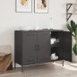vidaXL Sideboard Schwarz 100,5x39x79 cm Kaltgewalzter Stahl vidaXL Sideboard Schwarz 100,5x39x79 cm Kaltgewalzter Stahl