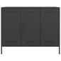 vidaXL Sideboard Schwarz 100,5x39x79 cm Kaltgewalzter Stahl vidaXL Sideboard Schwarz 100,5x39x79 cm Kaltgewalzter Stahl