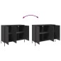 vidaXL Sideboard Schwarz 100,5x39x79 cm Kaltgewalzter Stahl vidaXL Sideboard Schwarz 100,5x39x79 cm Kaltgewalzter Stahl