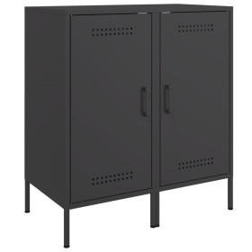 vidaXL Sideboards 2 Stk. Schwarz 36x39x79 cm Kaltgewalzter Stahl