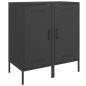 vidaXL Sideboards 2 Stk. Schwarz 36x39x79 cm Kaltgewalzter Stahl vidaXL Sideboards 2 Stk. Schwarz 36x39x79 cm Kaltgewalzter Stahl