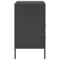 vidaXL Nachttische 2 Stk. Schwarz 36x39x68 cm Kaltgewalzter Stahl vidaXL Nachttische 2 Stk. Schwarz 36x39x68 cm Kaltgewalzter Stahl