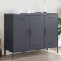 vidaXL Sideboard Anthrazit 100,5x39x79 cm Kaltgewalzter Stahl vidaXL Sideboard Anthrazit 100,5x39x79 cm Kaltgewalzter Stahl