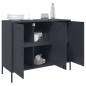 vidaXL Sideboard Anthrazit 100,5x39x79 cm Kaltgewalzter Stahl vidaXL Sideboard Anthrazit 100,5x39x79 cm Kaltgewalzter Stahl