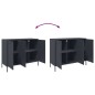 vidaXL Sideboard Anthrazit 100,5x39x79 cm Kaltgewalzter Stahl vidaXL Sideboard Anthrazit 100,5x39x79 cm Kaltgewalzter Stahl