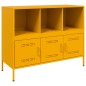 vidaXL Sideboard Senfgelb 100,5x39x79 cm Kaltgewalzter Stahl vidaXL Sideboard Senfgelb 100,5x39x79 cm Kaltgewalzter Stahl