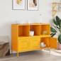 vidaXL Sideboard Senfgelb 100,5x39x79 cm Kaltgewalzter Stahl vidaXL Sideboard Senfgelb 100,5x39x79 cm Kaltgewalzter Stahl