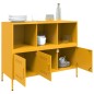vidaXL Sideboard Senfgelb 100,5x39x79 cm Kaltgewalzter Stahl vidaXL Sideboard Senfgelb 100,5x39x79 cm Kaltgewalzter Stahl