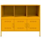 vidaXL Sideboard Senfgelb 100,5x39x79 cm Kaltgewalzter Stahl vidaXL Sideboard Senfgelb 100,5x39x79 cm Kaltgewalzter Stahl