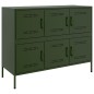 vidaXL Sideboard Olivgrün 100,5x39x79 cm Kaltgewalzter Stahl vidaXL Sideboard Olivgrün 100,5x39x79 cm Kaltgewalzter Stahl