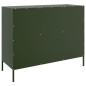 vidaXL Sideboard Olivgrün 100,5x39x79 cm Kaltgewalzter Stahl vidaXL Sideboard Olivgrün 100,5x39x79 cm Kaltgewalzter Stahl