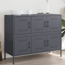 vidaXL Sideboard Anthrazit 100,5x39x79 cm Kaltgewalzter Stahl