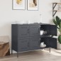vidaXL Sideboard Anthrazit 100,5x39x79 cm Kaltgewalzter Stahl vidaXL Sideboard Anthrazit 100,5x39x79 cm Kaltgewalzter Stahl