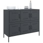 vidaXL Sideboard Anthrazit 100,5x39x79 cm Kaltgewalzter Stahl vidaXL Sideboard Anthrazit 100,5x39x79 cm Kaltgewalzter Stahl
