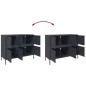 vidaXL Sideboard Anthrazit 100,5x39x79 cm Kaltgewalzter Stahl vidaXL Sideboard Anthrazit 100,5x39x79 cm Kaltgewalzter Stahl