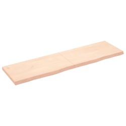 Tischplatte 180x50x6 cm Massivholz Eiche Unbehandelt