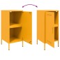 vidaXL Sideboard Senfgelb 36x39x79 cm Kaltgewalzter Stahl vidaXL Sideboard Senfgelb 36x39x79 cm Kaltgewalzter Stahl