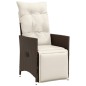 vidaXL 9-tlg. Garten-Bistro-Set mit Kissen Braun Poly Rattan vidaXL 9-tlg. Garten-Bistro-Set mit Kissen Braun Poly Rattan