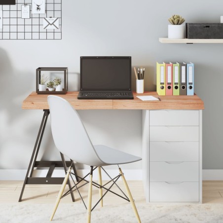 Tischplatte Hellbraun 120x40x6 cm Massivholz Eiche Behandelt