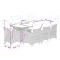 vidaXL 9-tlg. Garten-Bistro-Set mit Kissen Schwarz Poly Rattan vidaXL 9-tlg. Garten-Bistro-Set mit Kissen Schwarz Poly Rattan