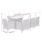 vidaXL 9-tlg. Garten-Bistro-Set mit Kissen Schwarz Poly Rattan vidaXL 9-tlg. Garten-Bistro-Set mit Kissen Schwarz Poly Rattan