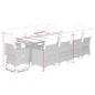 vidaXL 9-tlg. Garten-Bistro-Set mit Kissen Braun Poly Rattan vidaXL 9-tlg. Garten-Bistro-Set mit Kissen Braun Poly Rattan