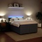 vidaXL Boxspringbett mit Matratze Dunkelgrau 140x190 cm Samt vidaXL Boxspringbett mit Matratze Dunkelgrau 140x190 cm Samt