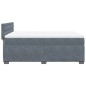 vidaXL Boxspringbett mit Matratze Dunkelgrau 140x190 cm Samt vidaXL Boxspringbett mit Matratze Dunkelgrau 140x190 cm Samt
