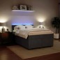 vidaXL Boxspringbett mit Matratze Dunkelgrau 140x200 cm Samt vidaXL Boxspringbett mit Matratze Dunkelgrau 140x200 cm Samt