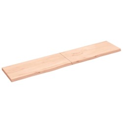 Tischplatte 200x40x4 cm Massivholz Eiche Unbehandelt