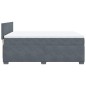 vidaXL Boxspringbett mit Matratze Dunkelgrau 140x200 cm Samt vidaXL Boxspringbett mit Matratze Dunkelgrau 140x200 cm Samt