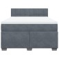 vidaXL Boxspringbett mit Matratze Dunkelgrau 140x200 cm Samt vidaXL Boxspringbett mit Matratze Dunkelgrau 140x200 cm Samt