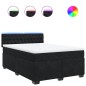 vidaXL Boxspringbett mit Matratze Schwarz 140x200 cm Samt vidaXL Boxspringbett mit Matratze Schwarz 140x200 cm Samt