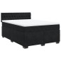 vidaXL Boxspringbett mit Matratze Schwarz 140x200 cm Samt vidaXL Boxspringbett mit Matratze Schwarz 140x200 cm Samt