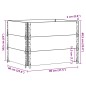 vidaXL Paletten-Aufsatzrahmen 3 Stk. Grau 80x60 cm Massivholz Kiefer vidaXL Paletten-Aufsatzrahmen 3 Stk. Grau 80x60 cm Massivholz Kiefer