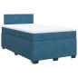 vidaXL Boxspringbett mit Matratze Blau 120x200 cm Samt vidaXL Boxspringbett mit Matratze Blau 120x200 cm Samt